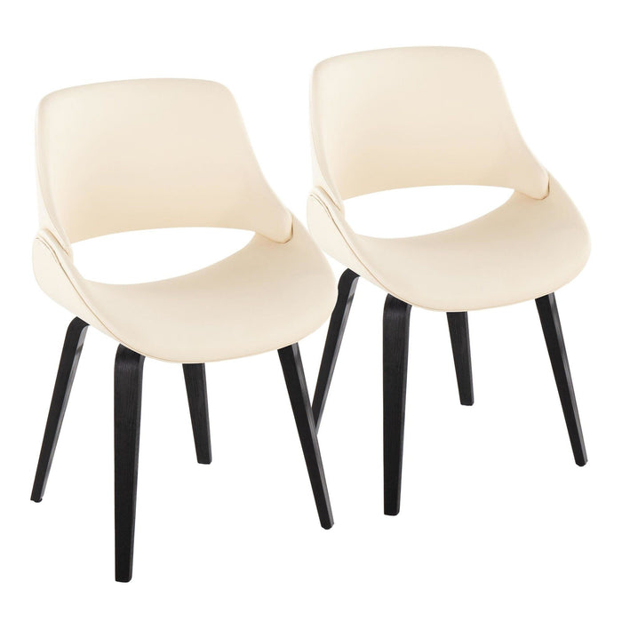 Fabrico - Chair (Set of 2) - Black Wood Legs