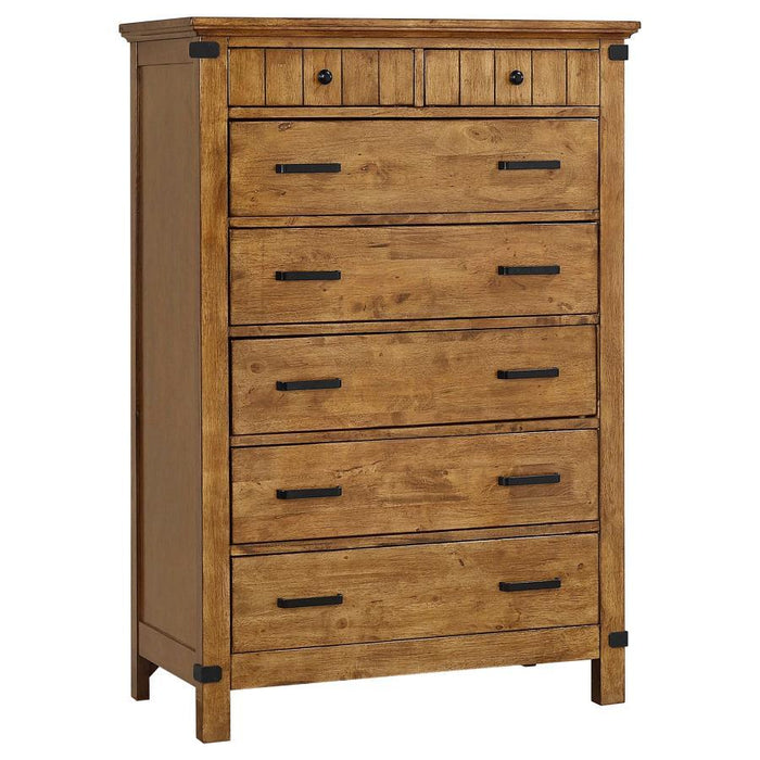 Brenner - 7-Drawer Chest - Rustic Honey