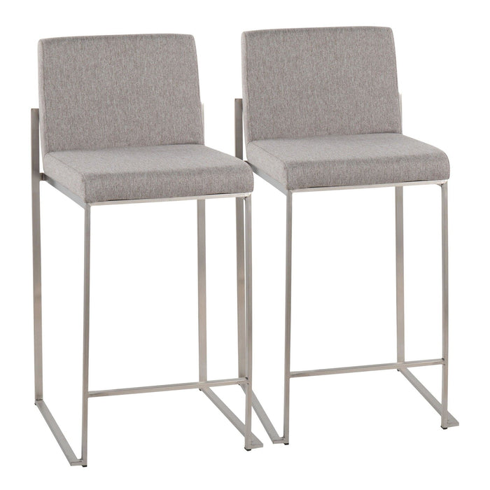 Fuji - High Back Upholstered Counter Stool Set