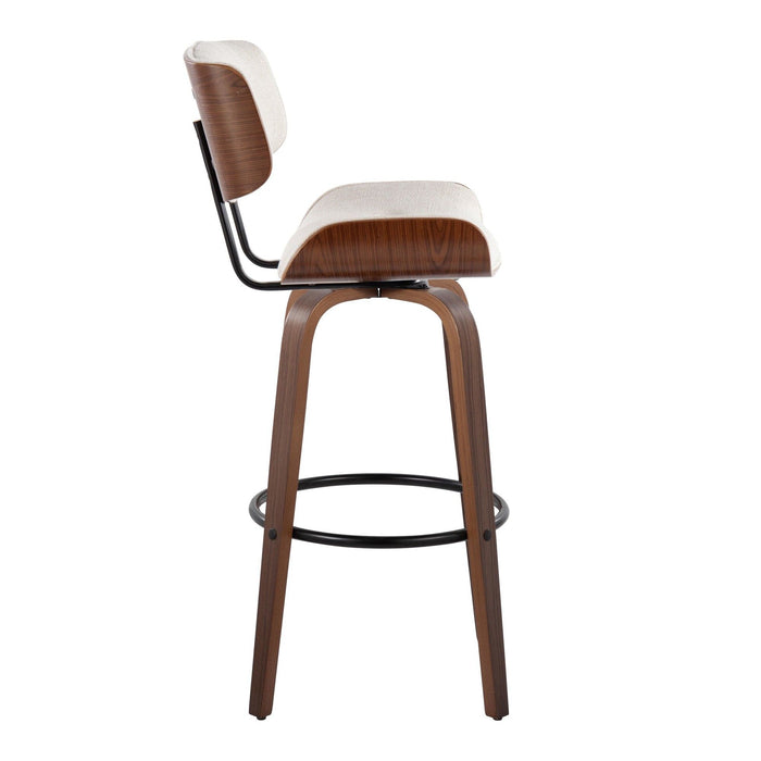 Lombardi - 30" Fixed-Height Barstool (Set of 2) - Walnut Base