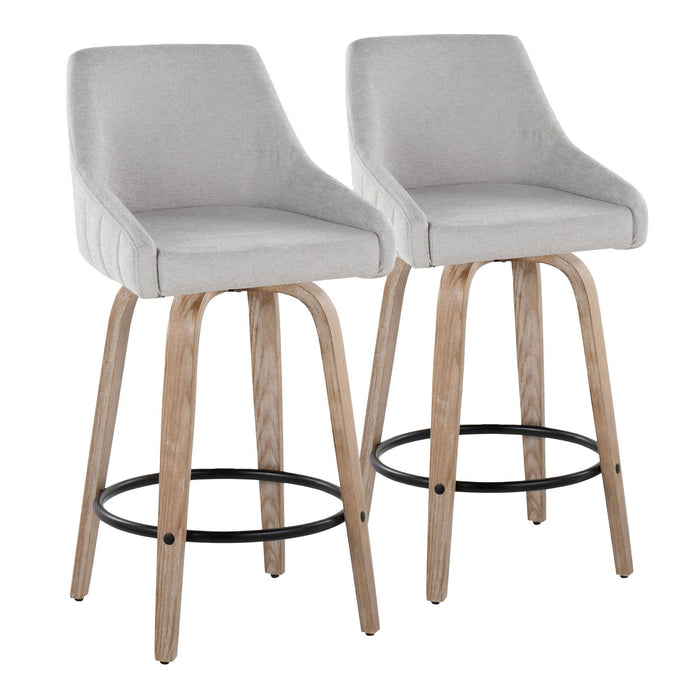 Hannah - 26" Fixed-Height Counter Stool With Swivel (Set of 2)