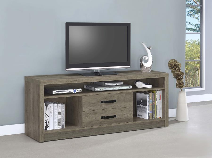 Burke - 2-Drawer TV Console - Gray Driftwood