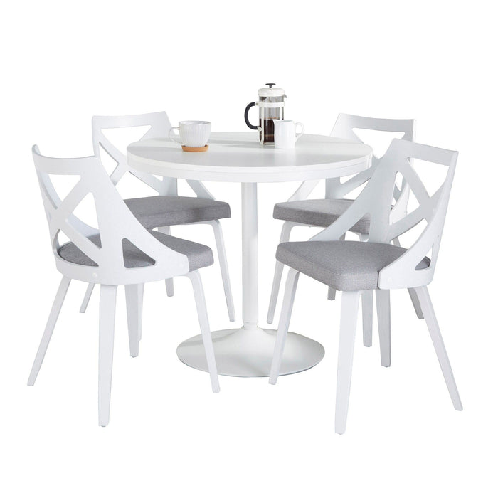 Dakota - Charlotte Dining Set - White Steel Base