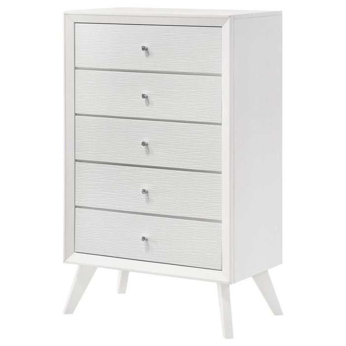 Janelle - 5-Drawer Bedroom Chest - White