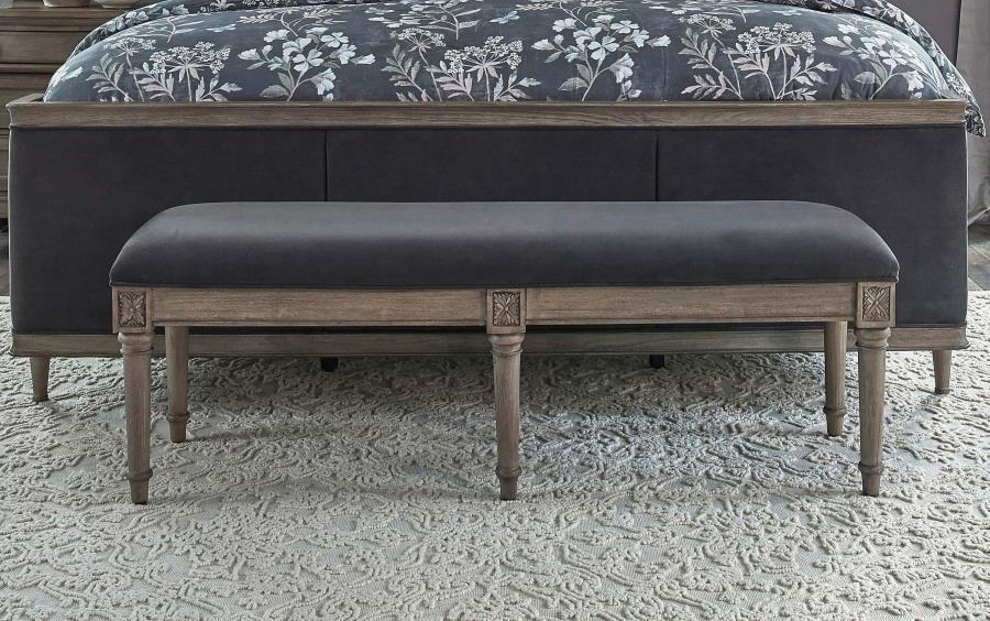 Alderwood - Upholstered Bench - French Gray