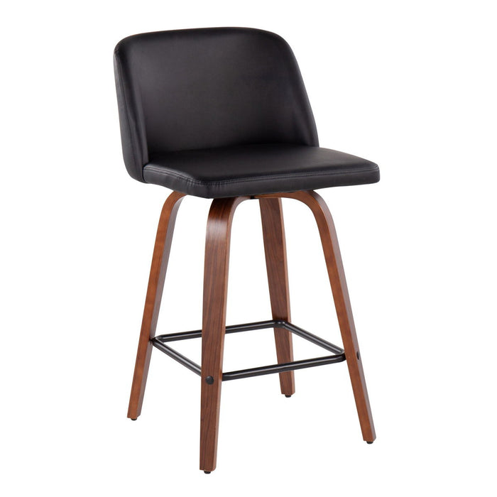 Toriano - Counter Stool With Square Footrest Set