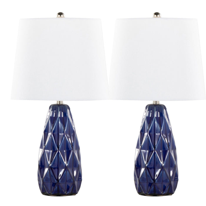 Hex - 20" Ceramic Accent Lamp (Set of 2)