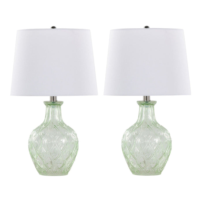 Gloria - Round 20" Glass Accent Lamp (Set of 2)