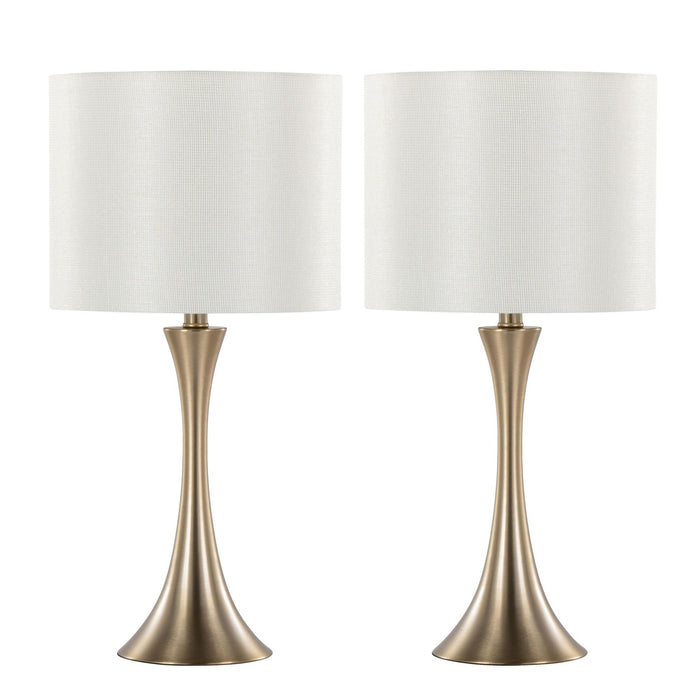 Lenuxe - 24" Metal Table Lamp (Set of 2) - Gold Base