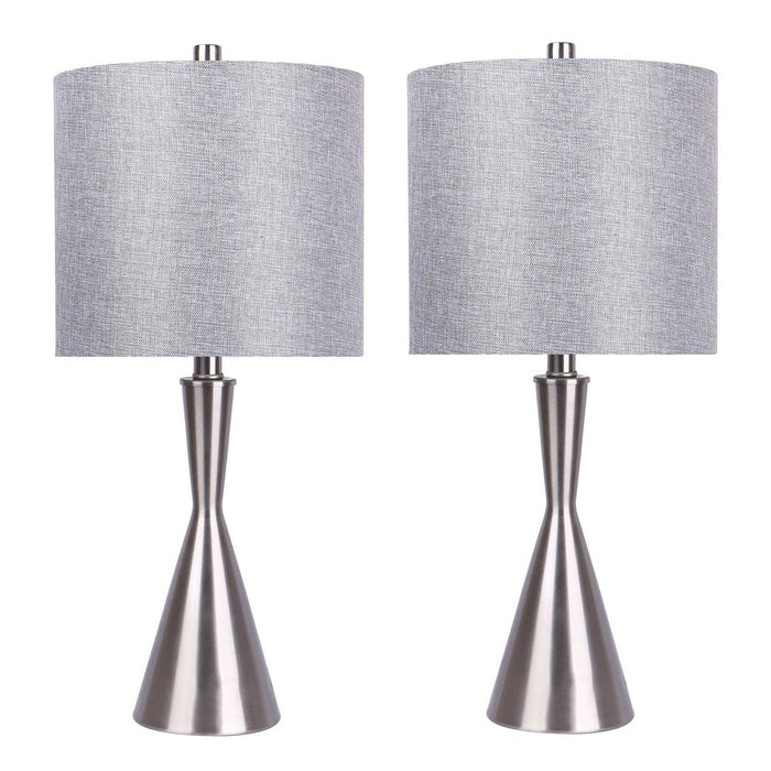 Gemma - 23" Metal Table Lamp (Set of 2) - Gray