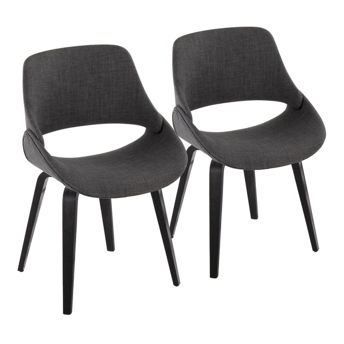 Fabrico - Chair (Set of 2) - Black Wood Legs