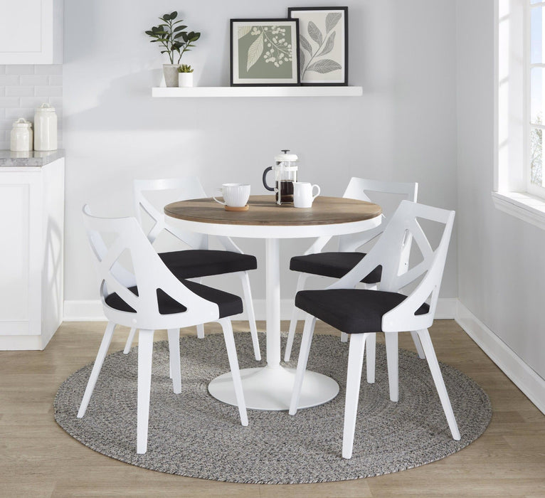 Dakota - Charlotte Dining Set - White Metal