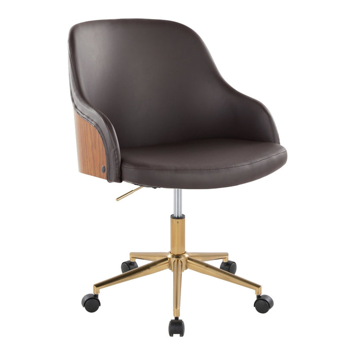 Bacci - Office Chair - Gold Metal Base