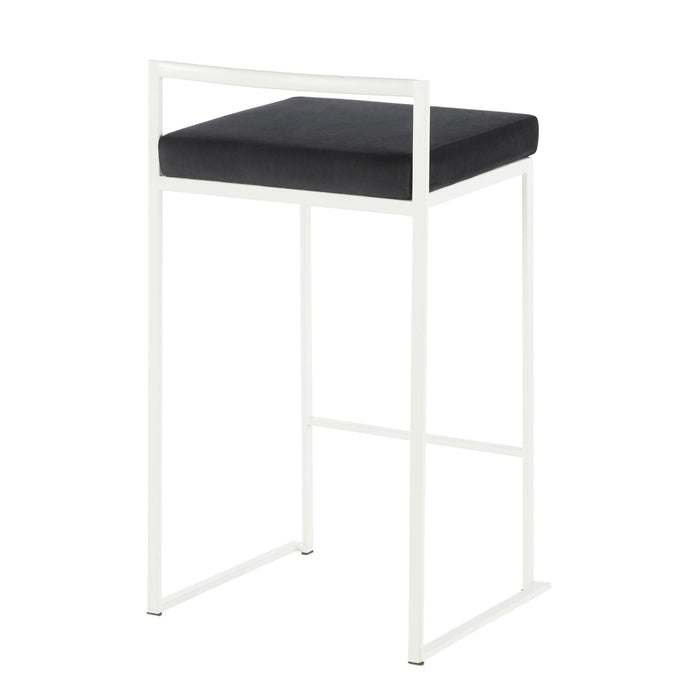 Fuji - Counter Stool Steel With Cushion - Stainless Steel