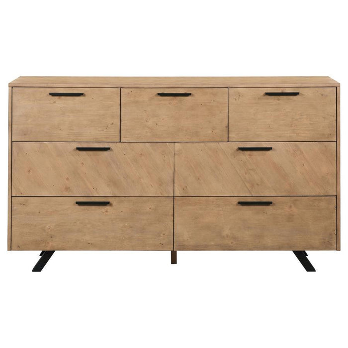 Taylor - 7-Drawer Dresser - Light Honey Brown