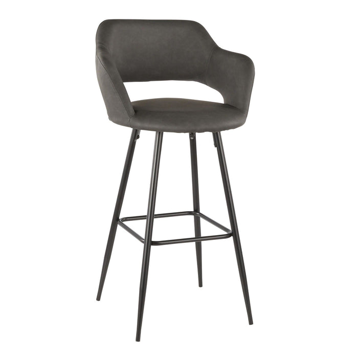 Margarite - 26" Fixed-Height Counter Stool - Black Metal (Set of 2)