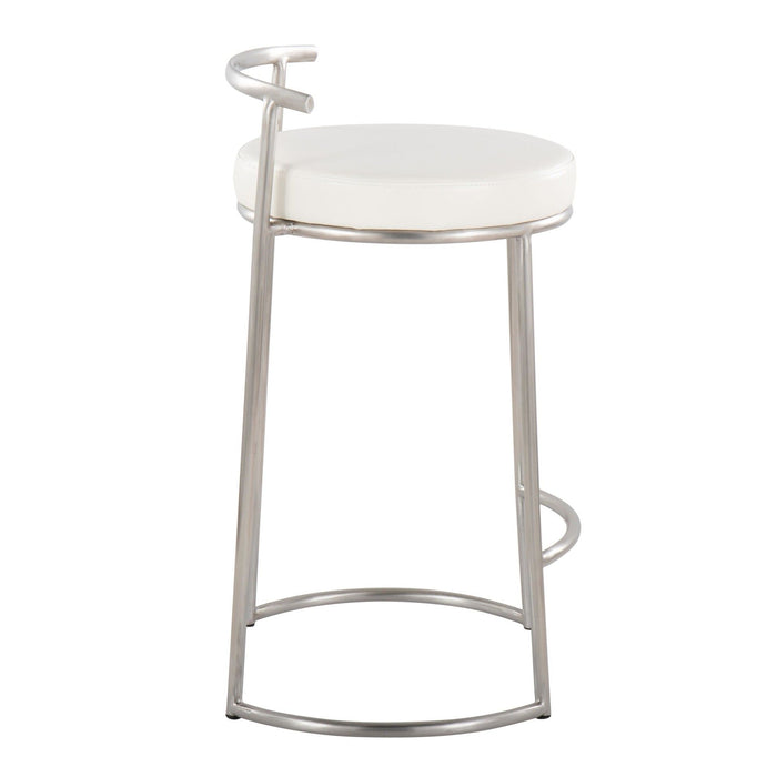 Round Fuji - 26" Fixed-Height Counter Stool (Set of 2)