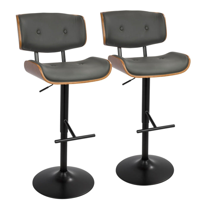 Lombardi - Adjustable Barstool (Set of 2) - Black Base