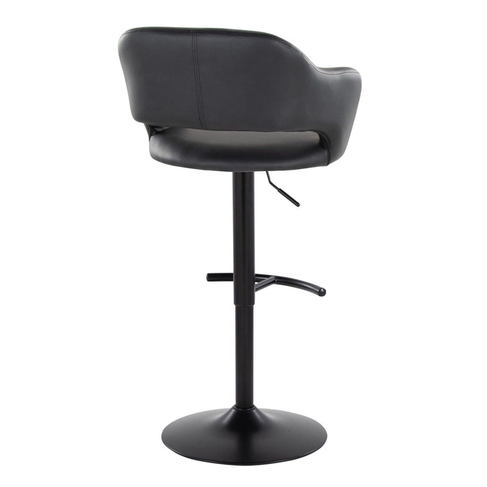 Margarite - 30" Fixed-Height Barstool - Black Metal (Set of 2)