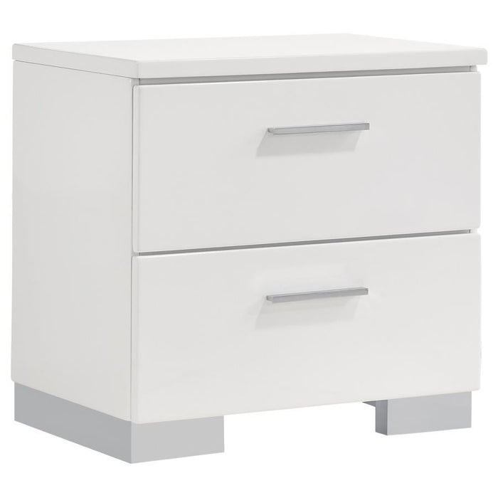 Felicity - 2-Drawer Nightstand - Glossy White