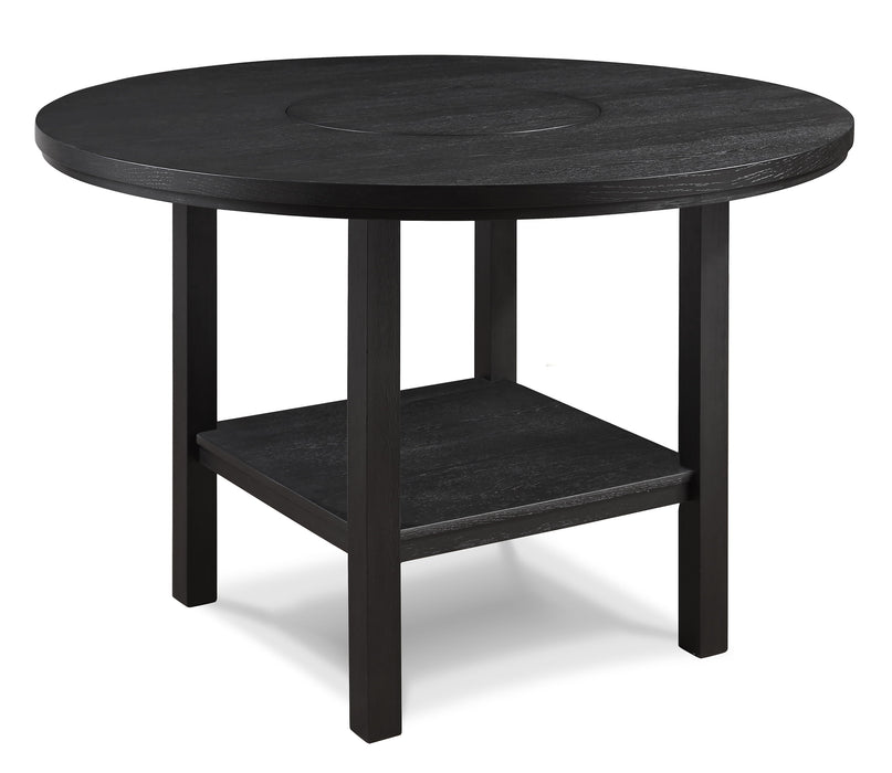 Guthrie - Counter Height Round Table With Lazysusan - Charcoal