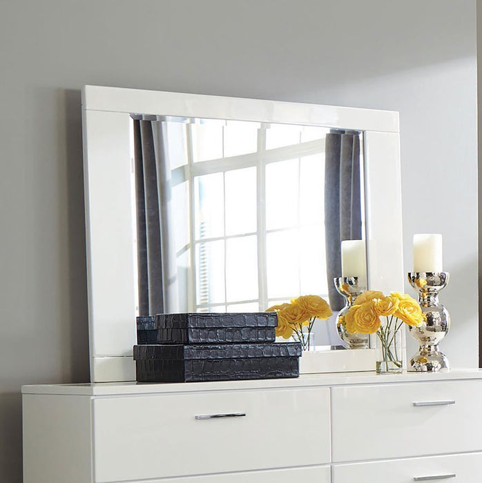 Felicity - Rectangle Dresser Mirror - Glossy White