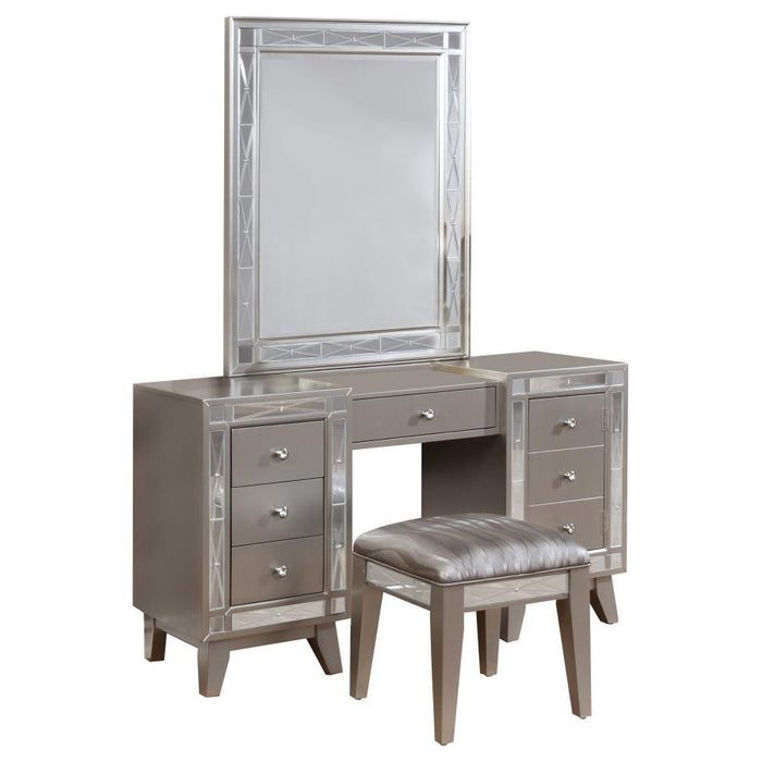 Leighton - 3 Piece Vanity Set - Metallic Platinum