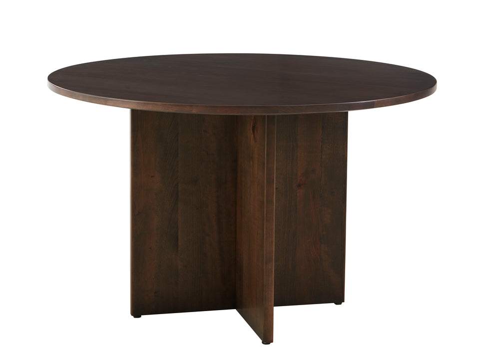 Crafted Cherry - Round Dining Table With Wood Pedestal