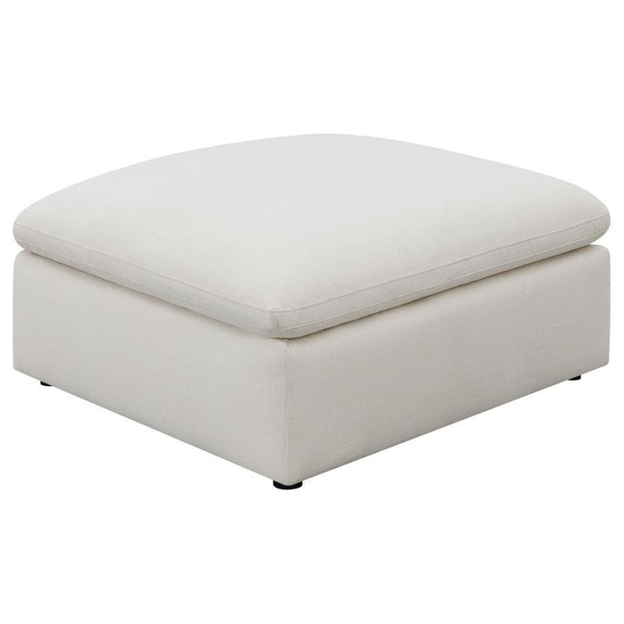 Hobson - Cushion Seat Ottoman - Off-White