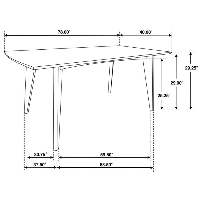 Malone - Rectangular Dining Table - Dark Walnut