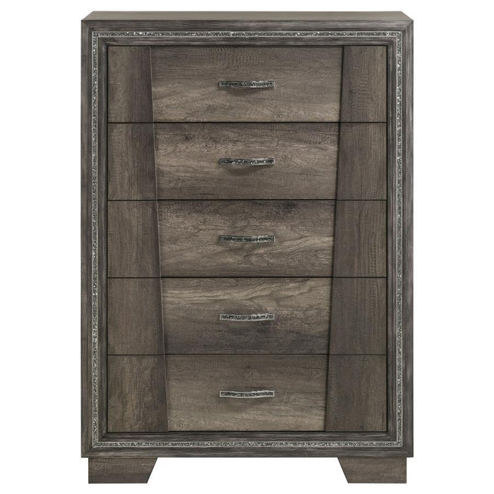 Janine - 5-Drawer Chest - Gray