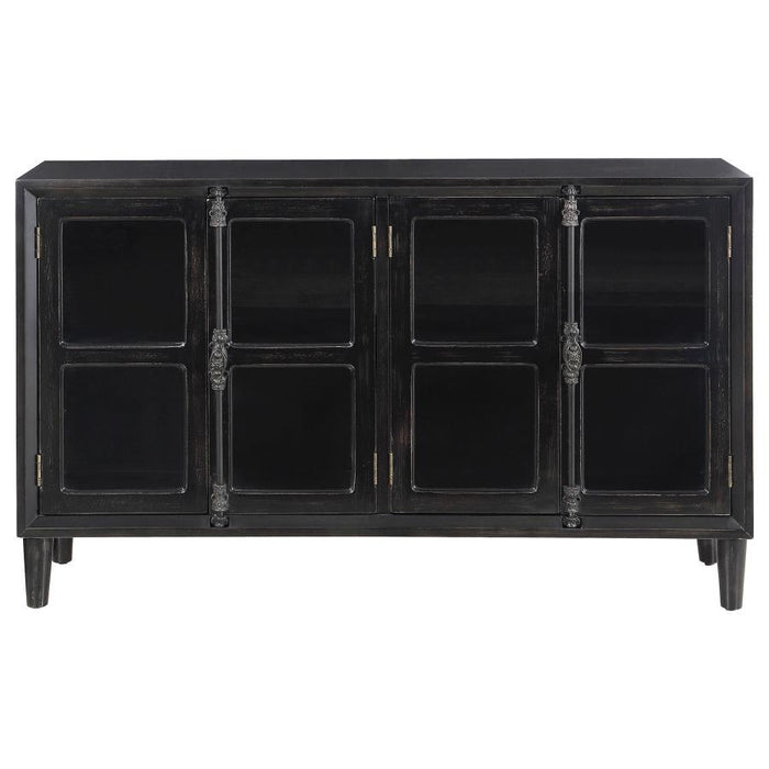 Sylvia - 4-Door Accent Cabinet - Black