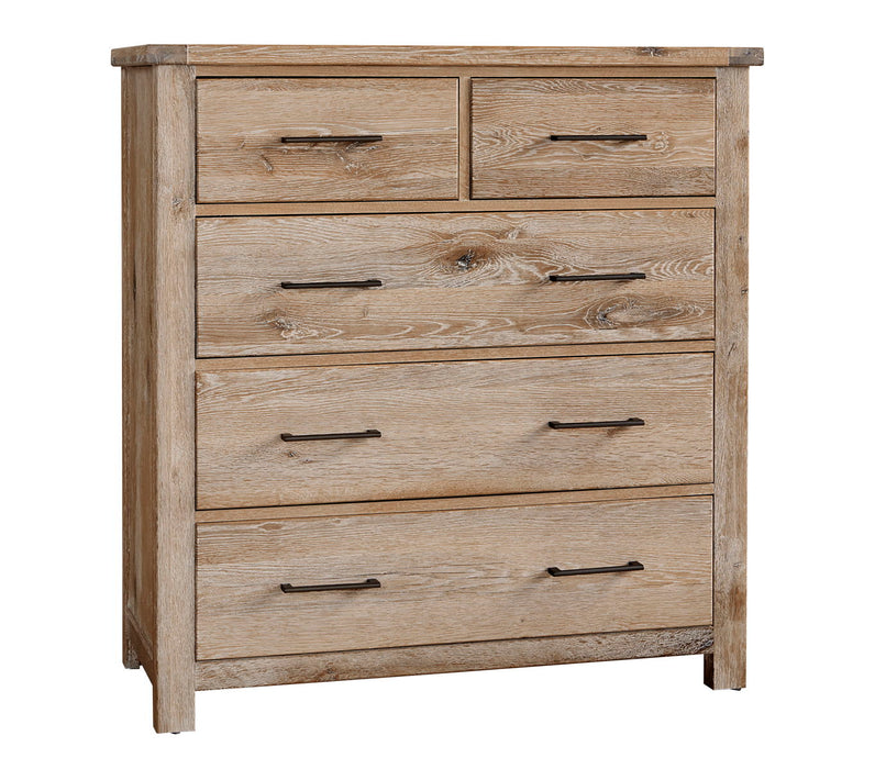 Dovetail - 5-Drawer Standing Dresser - Sun Bleached White