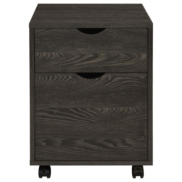 Noorvik - 2-Drawer Mobile File Cabinet - Dark Oak