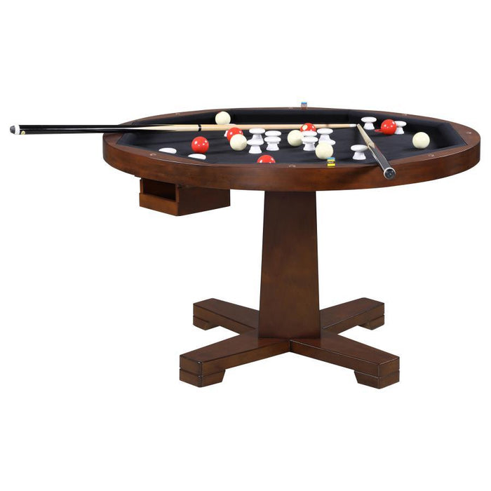 Marietta - Round Wooden Game Table - Tobacco