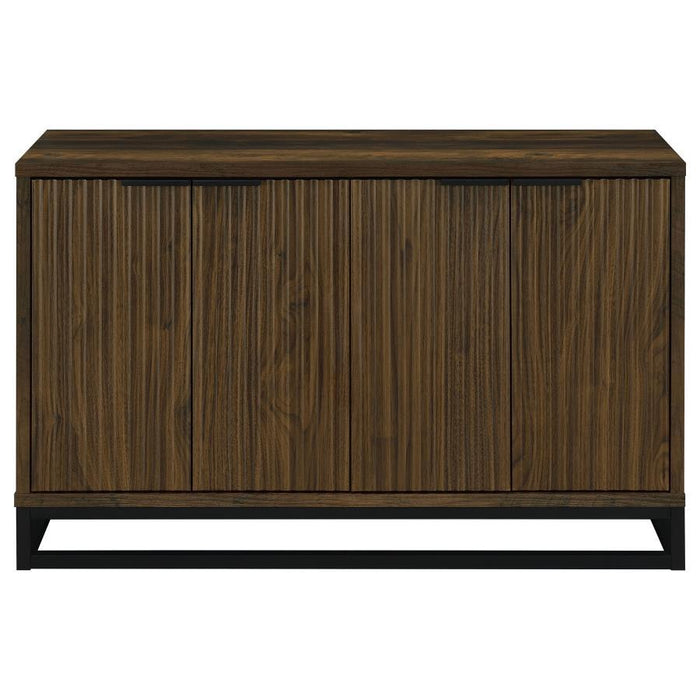 Ryatt - 4-Door Engineered Wood Accent Cabinet - Dark Pine