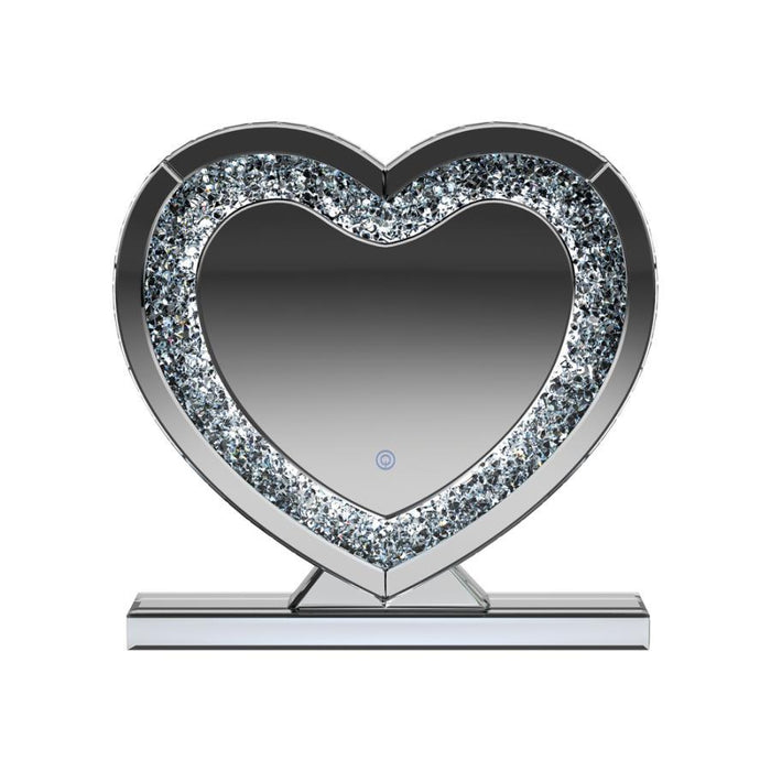 Euston - Heart Shape Table - Mirror Silver