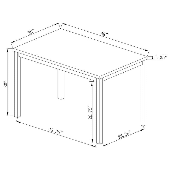 Garza - Rectangular Dining Table - Black