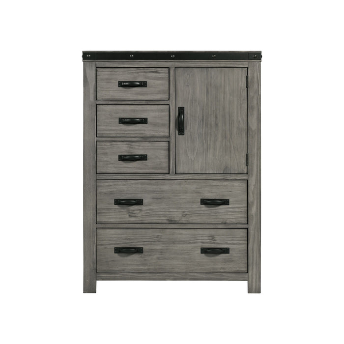 Wade - 5-Drawer Gentlemans Chest - Black Finish