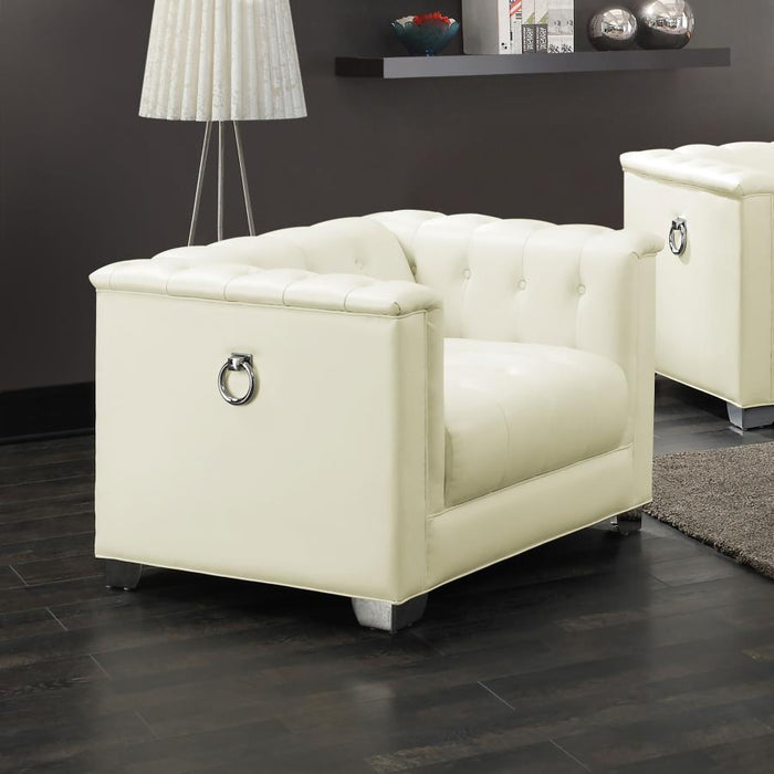 Chaviano - Tufted Upholstered Chair - Pearl White