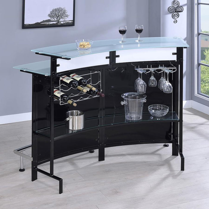 Keystone - Glass Top Bar Unit - Black