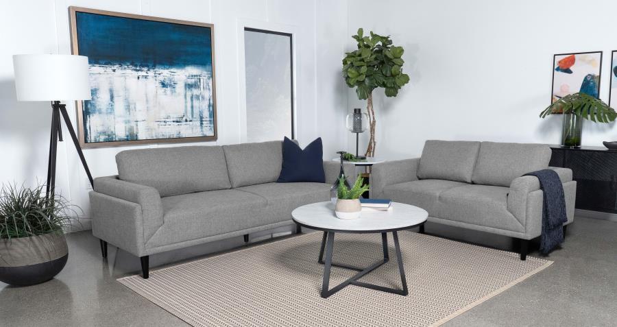 Rilynn - Upholstered Track Arms Sofa Set