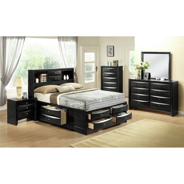 Emily - 3-Drawer Nightstand - Black