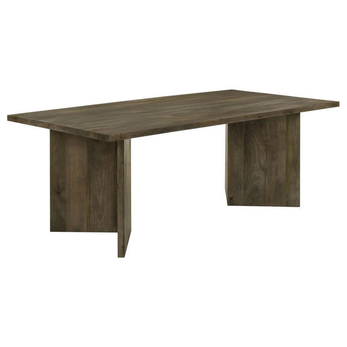 Tyler - Rectangular Double V-Leg Dining Table - Mango Brown