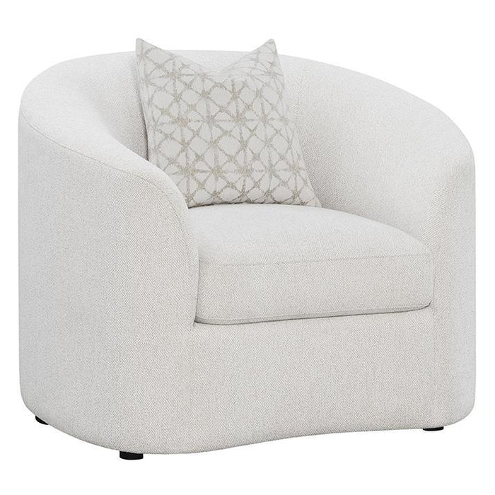 Rainn - Upholstered Tight Back Chair - Latte