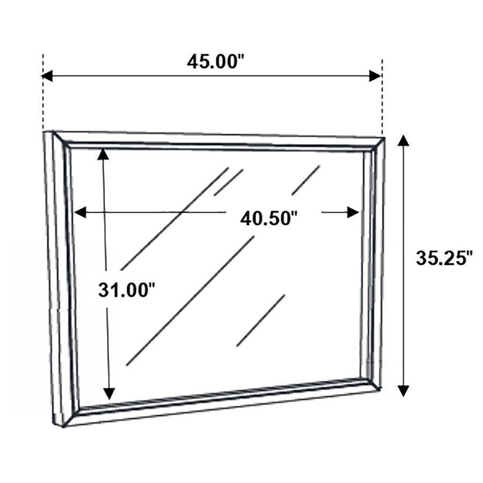 Serenity - Rectangular Dresser Mirror