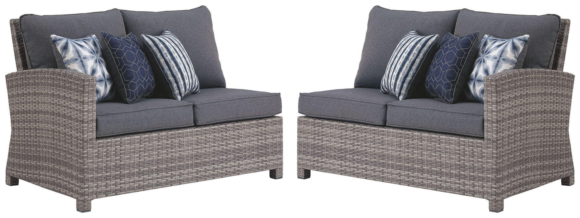 Salem - Gray - Raf / Laf Loveseat W/Cush (Set of 2)