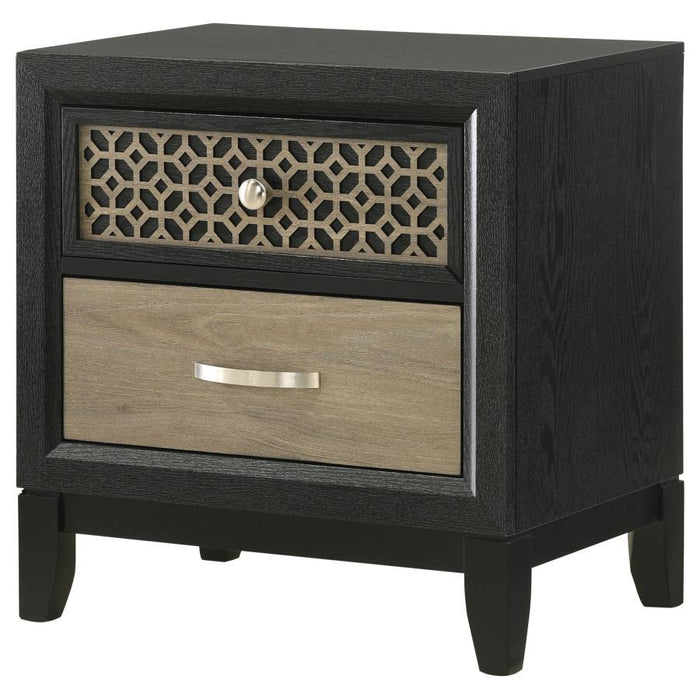 Valencia - Nightstand - Light Brown And Black