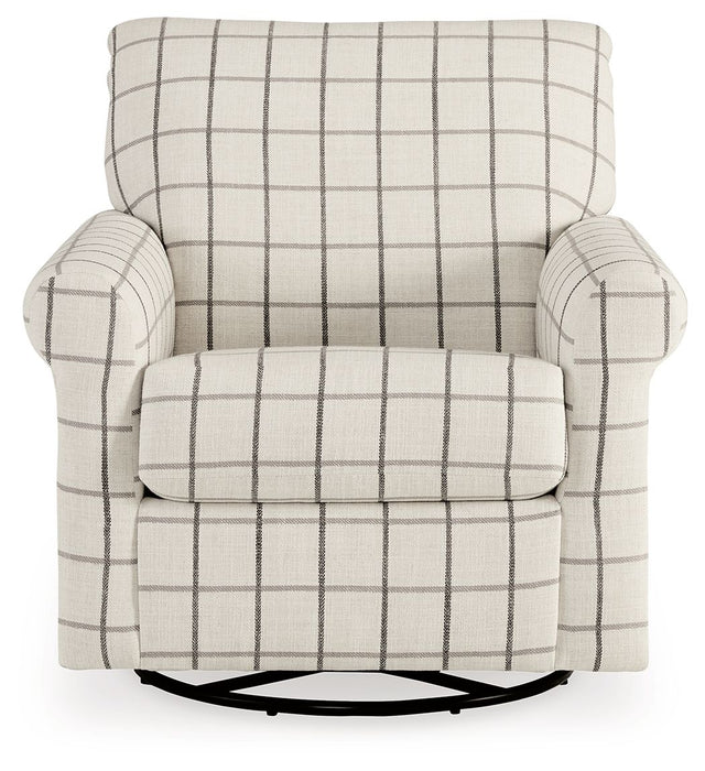 Davinca - Charcoal - Swivel Glider Accent Chair