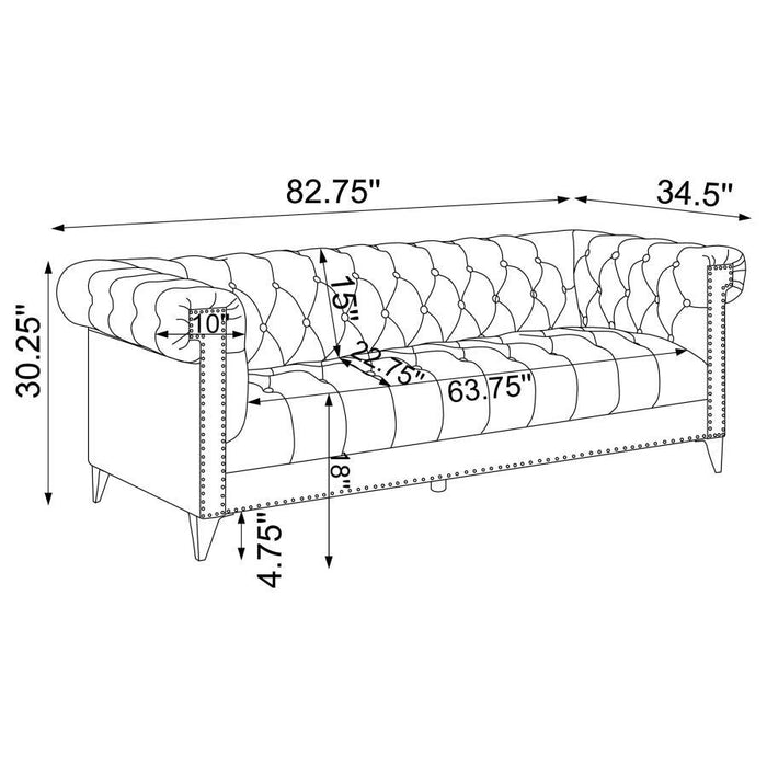 Bleker - Tuxedo Arm Living Room Set